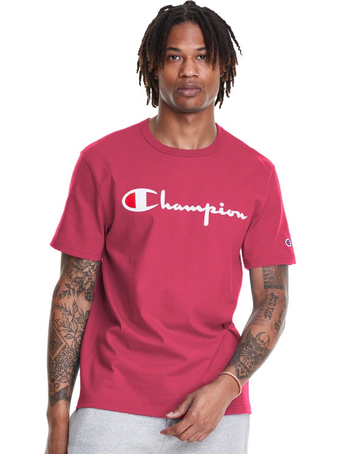 Champion Heritage Vintage Logo - Miesten Punainen T-Paita - Suomi 1079628-RD